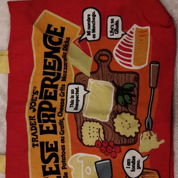 NEW Limited Edition Trader Joe’s Cheese Tote Bag NWT - Picture 4 of 11
